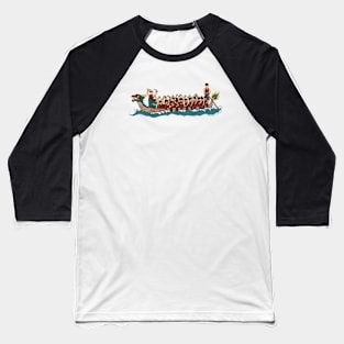 Drawing of 20 man dragon boat Baseball T-Shirt